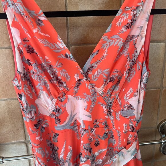 White House dress, 4P, floral - coral - Picture 3 of 4